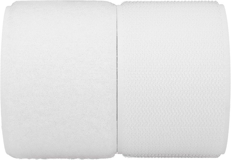 SICCOMA Sew on Hook and Loop Tape 2 Inch Wide,6.5 Feet Non-Adhesive Back Hook and Loop Strips Sewing Fastener Fabric Fastener Non Adhesive Interlocking Tape White - Image 1